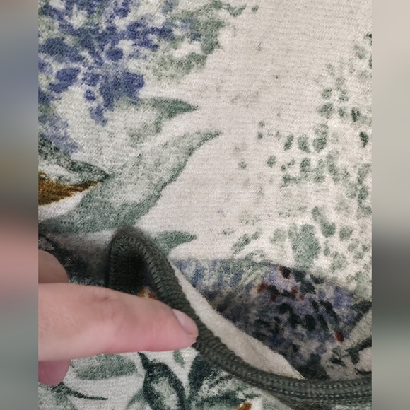 VTG Unique Tapestry Jacket - Floral Blanket Coat Aesthetic - Boho / Coastal L - Picture 5 of 9